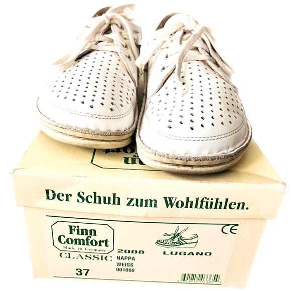 Finn Comfort Made in Germany Lugano Men/Women unisex perforated leather shoes - Picture 6 of 9